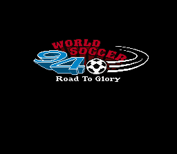 World Soccer '94 - Road to Glory (USA) Title Screen
